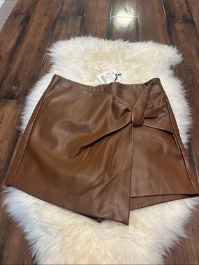 NWT faux leather shorts/ skorts